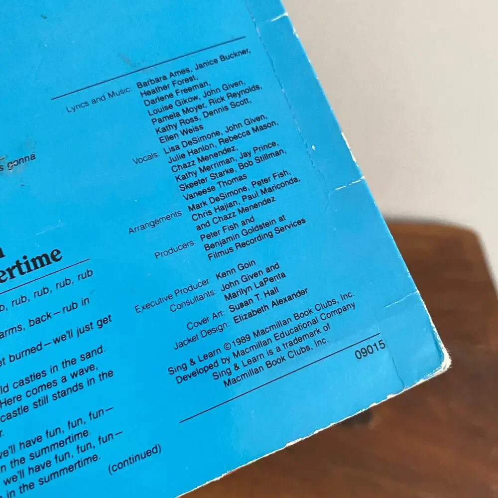 Vintage 1989 Seasonal Songs Sing & Learn Vinyl Record